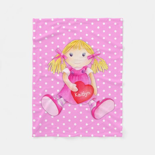 Couverture Polaire Poupée poupée poupée poupée poupée nom floral poka (Devant)