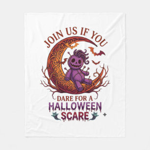 Couverture Polaire Poupée vaudou croissant de lune violette Dare Hall