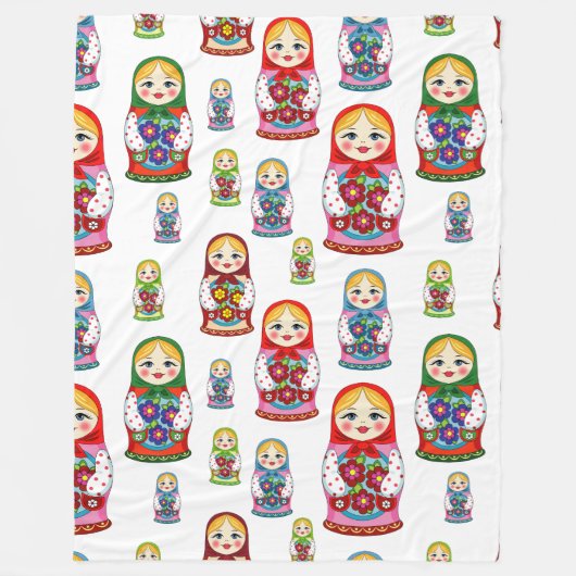 Couverture Polaire Poupées russes (Devant)