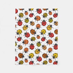 Couverture Polaire Poupons colorés sur blanc