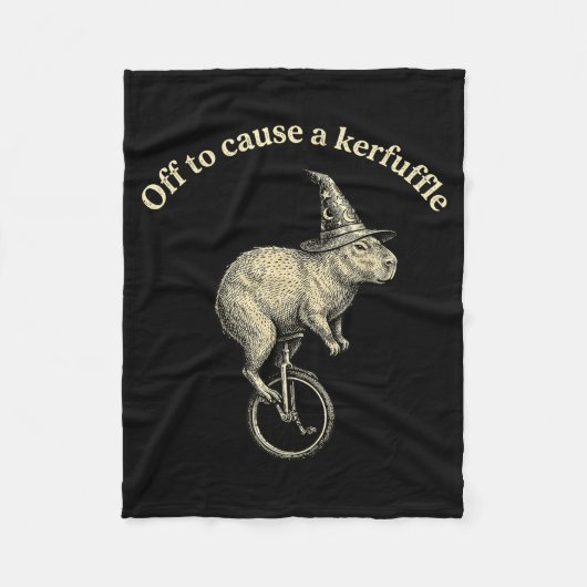 Couverture Polaire Pour causer une pagaille mème drôle de capybara (Devant)