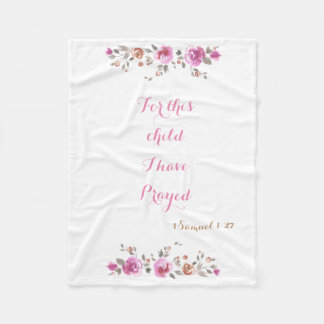 Couverture Polaire Pour cet enfant j'ai prié