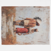 Couverture polaire pour couple amérindien (Devant (Horizontal))