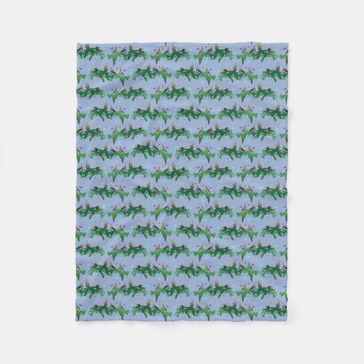 Couverture polaire pour fête de calopsitte (bleu c (Devant)