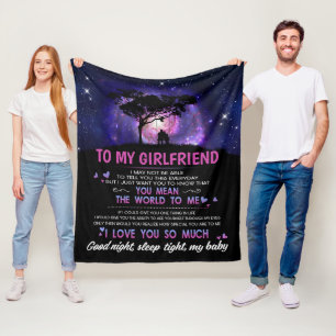 Couverture Polaire Pour Ma Petite Amie Blanket, Tu Veux Dire Le Monde