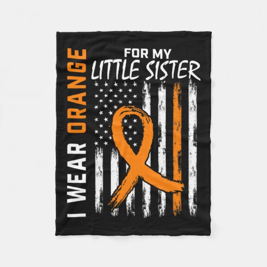 Couverture Polaire Pour Ma Petite Soeur Leucémie Cancer Sensibilisati (Devant)