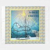 Couverture Polaire Pour Nous Un Enfant Est Né Jésus En Manger (Devant (Horizontal))