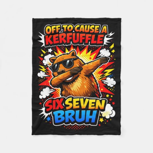 Couverture Polaire Pour rétro capybara mème cause arrêtée (Devant)