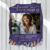 Couverture Polaire Pour toujours dans nos coeurs Butterfly Floral Mem