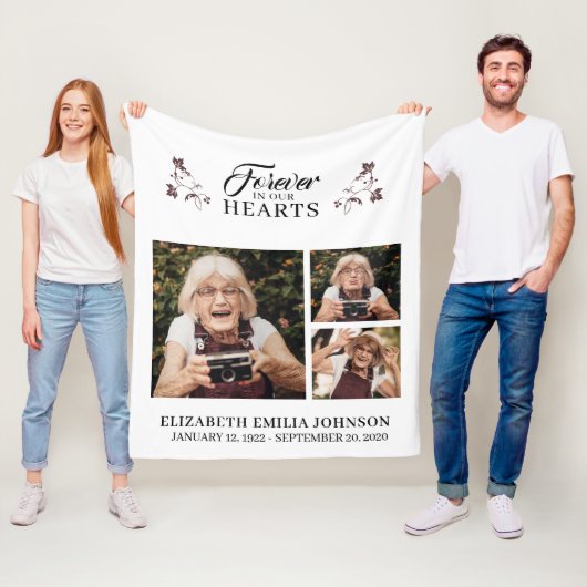 Couverture Polaire Pour toujours dans nos coeurs dans la mémoire aima (En situation)