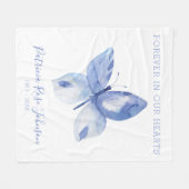 Couverture Polaire Pour toujours dans nos coeurs Papillon Hommage per (Devant (Horizontal))