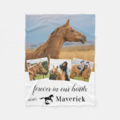 Couverture Polaire Pour toujours dans nos coeurs Pet Horse Memorial 4 (Devant)