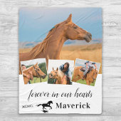 Couverture Polaire Pour toujours dans nos coeurs Pet Horse Memorial 4