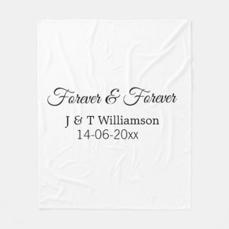 Couverture Polaire Pour toujours et pour toujours ajouter le nom du c