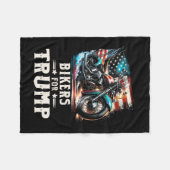 Couverture Polaire Pour Trump 2024 Motorcycle Patriotic American Drap (Devant (Horizontal))
