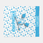 Couverture Polaire Pour un Pom-pom girl -Bébé bleu et blanc (Devant (Horizontal))