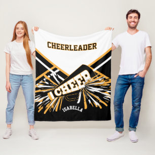 Couverture Polaire Pour un 📣 Pom-pom girl - Blanc, Or et Noir