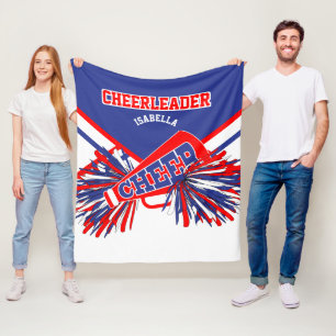 Couverture Polaire Pour un 📣 Pom-pom girl - Bleu, Blanc et Rouge