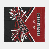 Couverture Polaire Pour un Pom-pom girl 📣 - Maroon, noir et blanc (Devant (Horizontal))