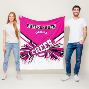 Couverture Polaire Pour un 📣 Pom-pom girl - Rose, Blanc et Noir
