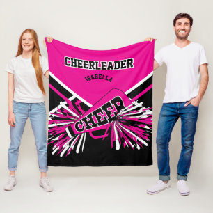 Couverture Polaire Pour un 📣 Pom-pom girl - Rose, Blanc et Noir