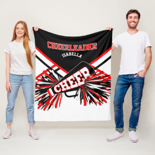 Couverture Polaire Pour un 📣 Pom-pom girl - Rouge, Blanc et Noir