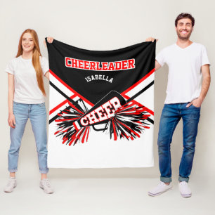 Couverture Polaire Pour un Pom-pom girl 📣- Rouge, Blanc et Noir 2