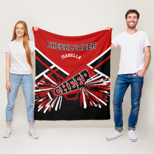 Couverture Polaire Pour une Pom-Pom Girl 📣 - Rouge, Noir & Blanc