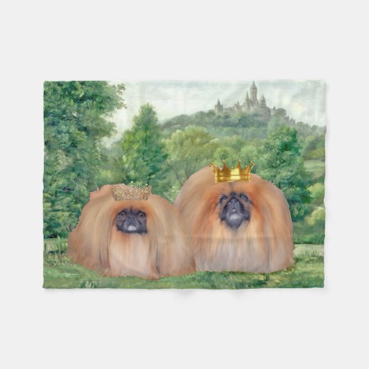 Couverture Polaire Pourcentage Pekingese (Devant (Horizontal))
