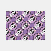 Couverture Polaire Pourpre de Boston Terrier (Devant (Horizontal))