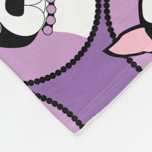 Couverture Polaire Pourpre de Boston Terrier (Coin)