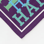 Couverture Polaire Pourpre nommé de nuage de monogramme (Coin)