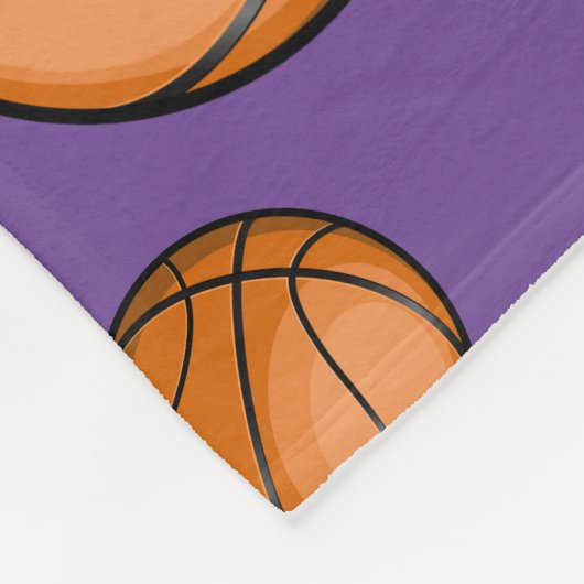 Couverture Polaire Pourpre nommé fait sur commande de basket-ball (Coin)