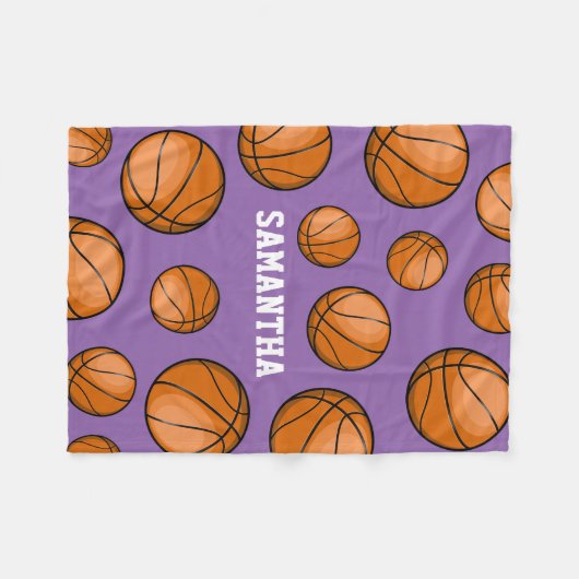 Couverture Polaire Pourpre nommé fait sur commande de fan de (Devant (Horizontal))