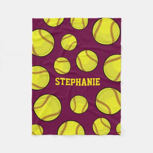 Couverture Polaire Pourpre nommé fait sur commande de fan du (Devant)