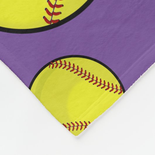 Couverture Polaire Pourpre nommé fait sur commande du base-ball (Coin)