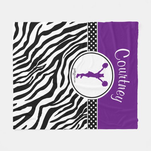 Couverture Polaire Pourpre votre pom-pom girl nommé d'impression de (Devant (Horizontal))