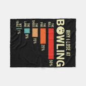 Couverture Polaire Pourquoi je perds chez Bowling Funny Bowler (Devant (Horizontal))