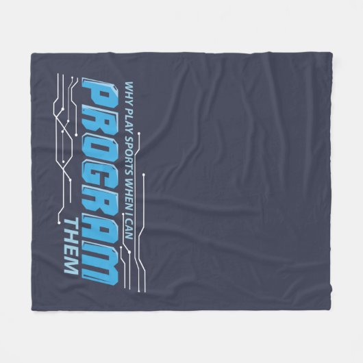 Couverture Polaire Pourquoi Jouer Sports Je Peux Leur Programmer Code (Devant (Horizontal))