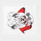 Couverture Polaire Pousse de mode de Yorkie (Devant (Horizontal))