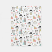 Couverture Polaire Poussette de poussette sauvage de Boho scandinave (Devant)