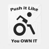 Couverture Polaire Poussez comme vous PROPRE IT avec fauteuil roulant (Devant)