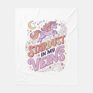Couverture Polaire Poussière d'étoile de licorne dans mes veines conc