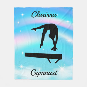 Couverture Polaire Poutre de gymnastique arc-en-ciel personnalisée