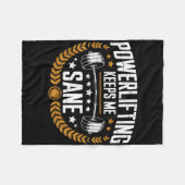 Couverture Polaire Powerlifting Me Garde Sane Pun Gym Powerlifter (Devant (Horizontal))