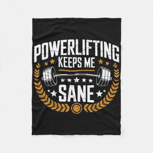 Couverture Polaire Powerlifting Me Garde Sane Pun Gym Powerlifter (Devant)