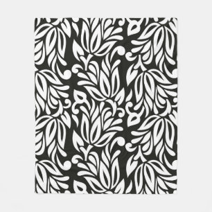 Couverture Polaire Ppa textile vintage noir et blanc