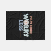 Couverture Polaire Pray More Worry Less Sunflower Motivation (Devant (Horizontal))