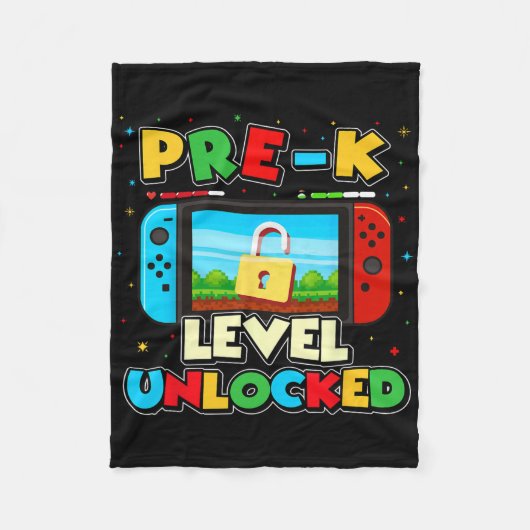 Couverture Polaire Pre-k Level Unlocked Video Gamer Boys Kids Ck To S (Devant)
