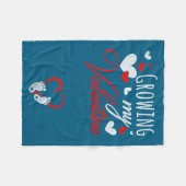 Couverture Polaire Pregnancy Announcement New Mom Growing My Valentin (Devant (Horizontal))